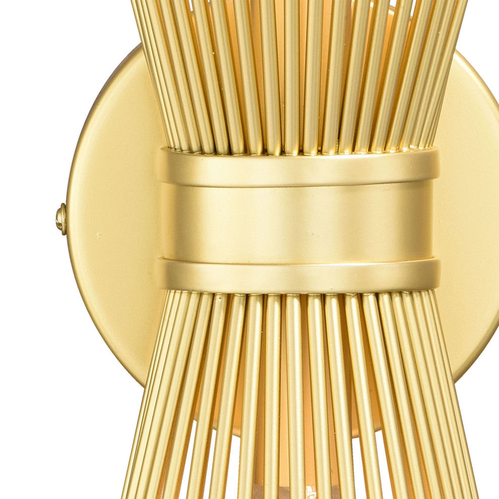 Nikko Two Light Wall Sconce, Gold