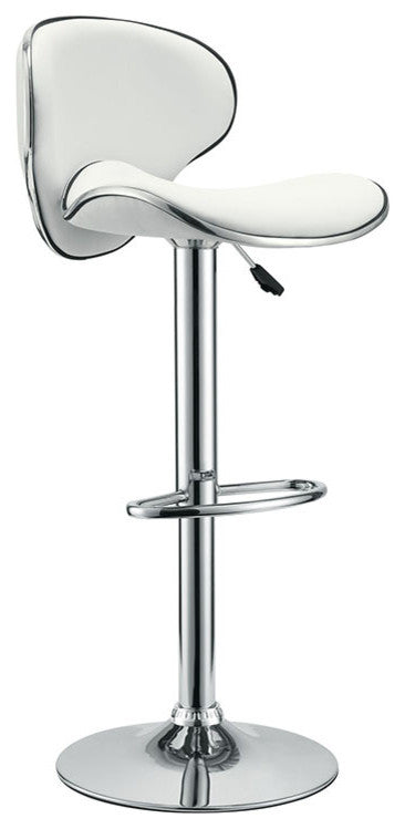 Modern White Saddleback Bar Stool