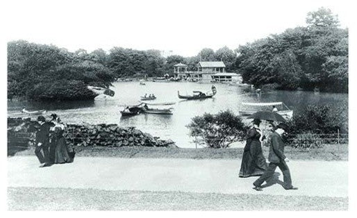 Central Park: Boathouse and Lake- Fine Art Giclee Print 24" x 36"