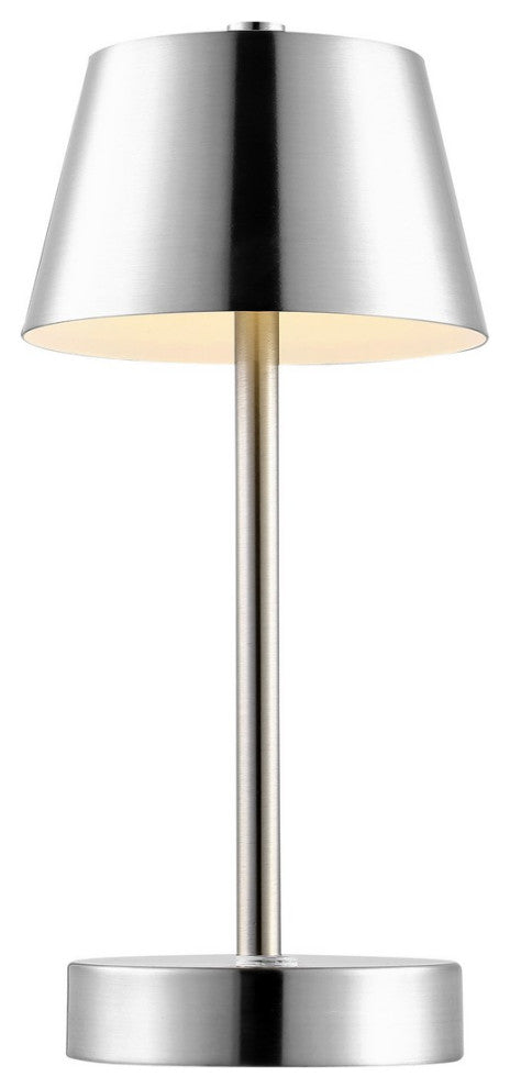 Safavieh Laita Rechargeable LED Table Lamp Santin Nickel