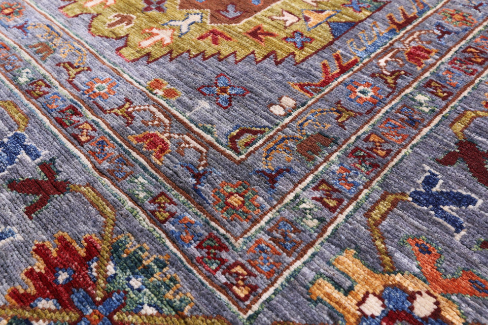 6' 10" X 10' 3" Hand-Knotted Fine Turkmen Wool Rug Q11281