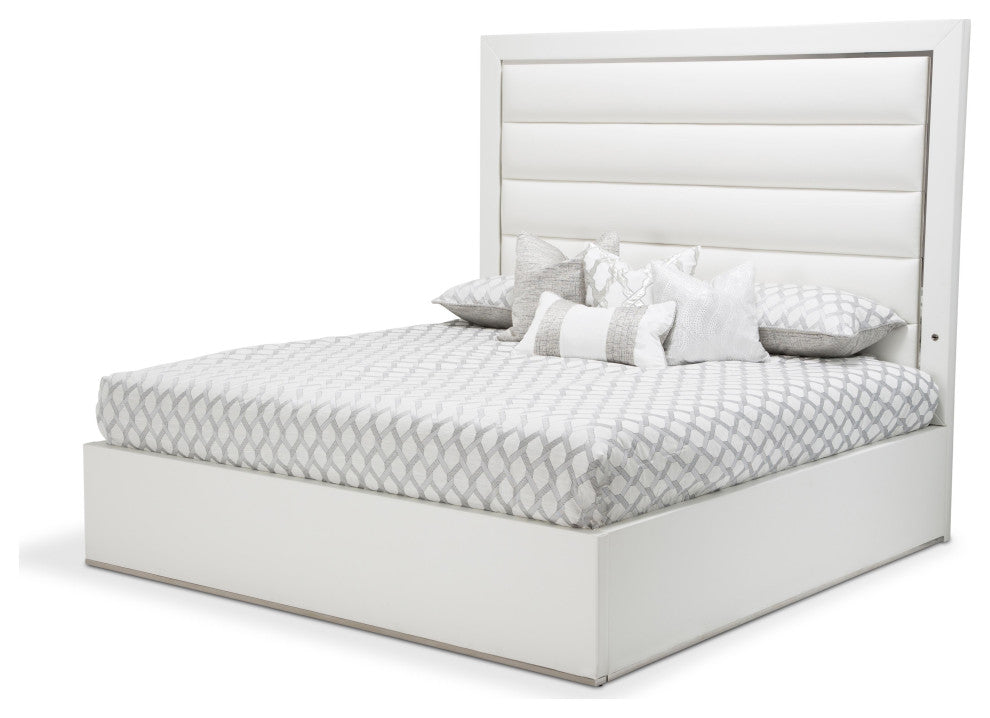State St. Queen Tufted Panel Bed - Off White
