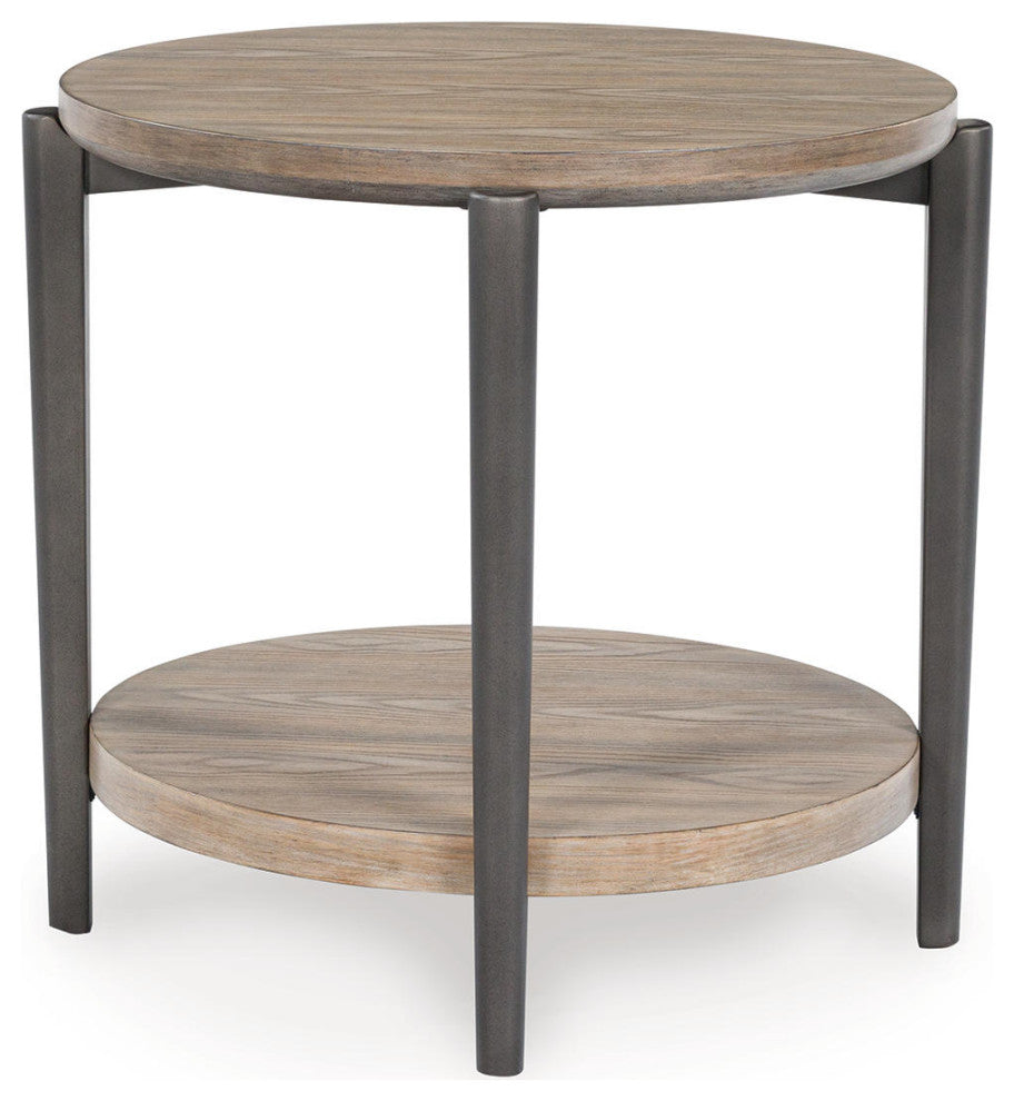 Dyonton Light Grayish Brown End Table
