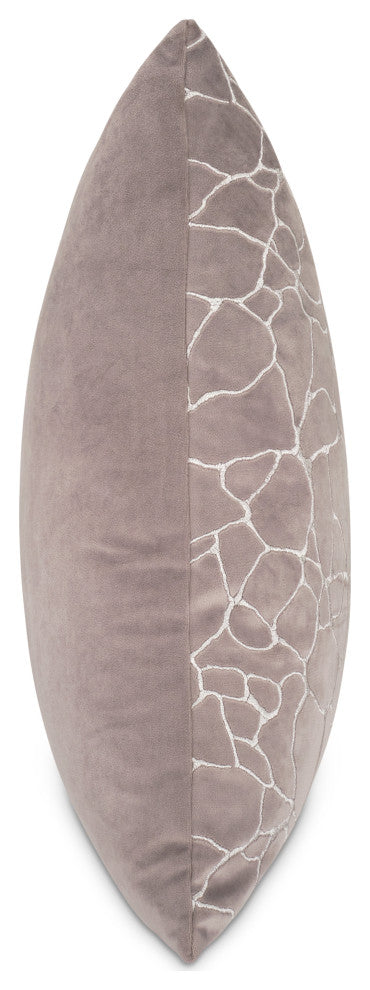 GLAMtastic Crackle 22" Square Pillow, Set of 2, Fog
