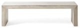 Hyde Farmhouse Acacia Wood Dining Bench, Light Gray Oak