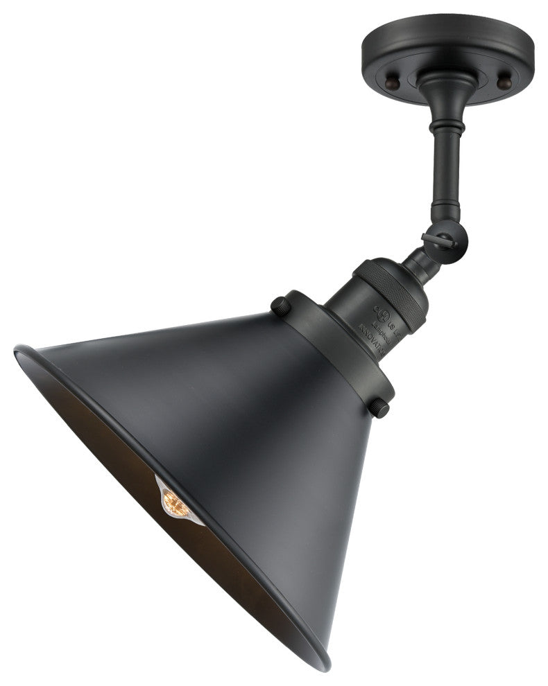 INNOVATIONS LIGHTING 201F-BK-M10-BK 1 Light Semi-Flush Mount