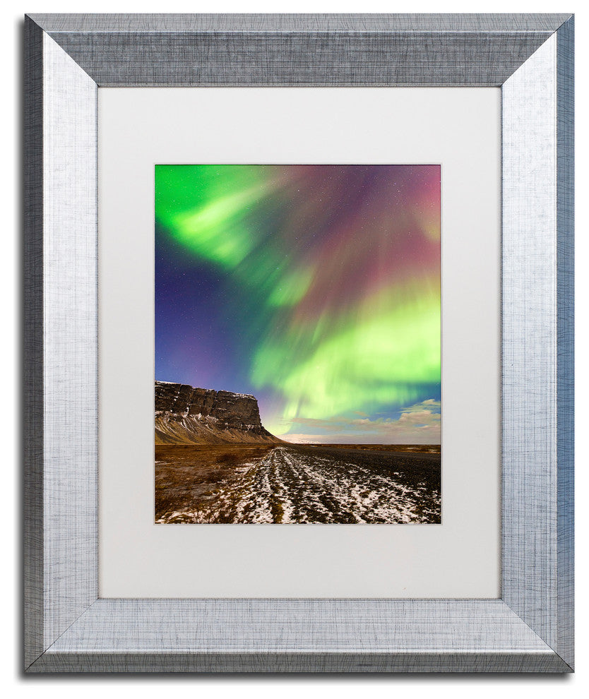 Michael Blanchette 'Light Shower' Art, Silver Frame, White Mat, 14x11