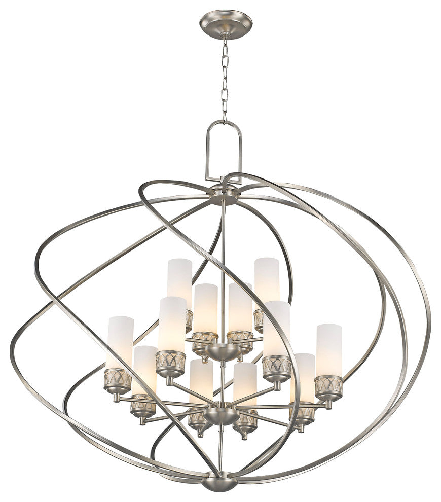 Westfield Foyer Chandelier, Brushed Nickel