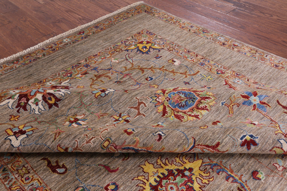 Handmade Persian Tabriz Wool Rug 6' 9" X 9' 11" Q7602