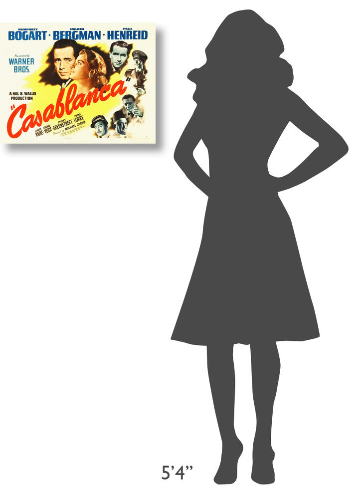 "Casablanca Poster" Stretched Canvas Giclee by Hollywood Photo Archive, 22x17"