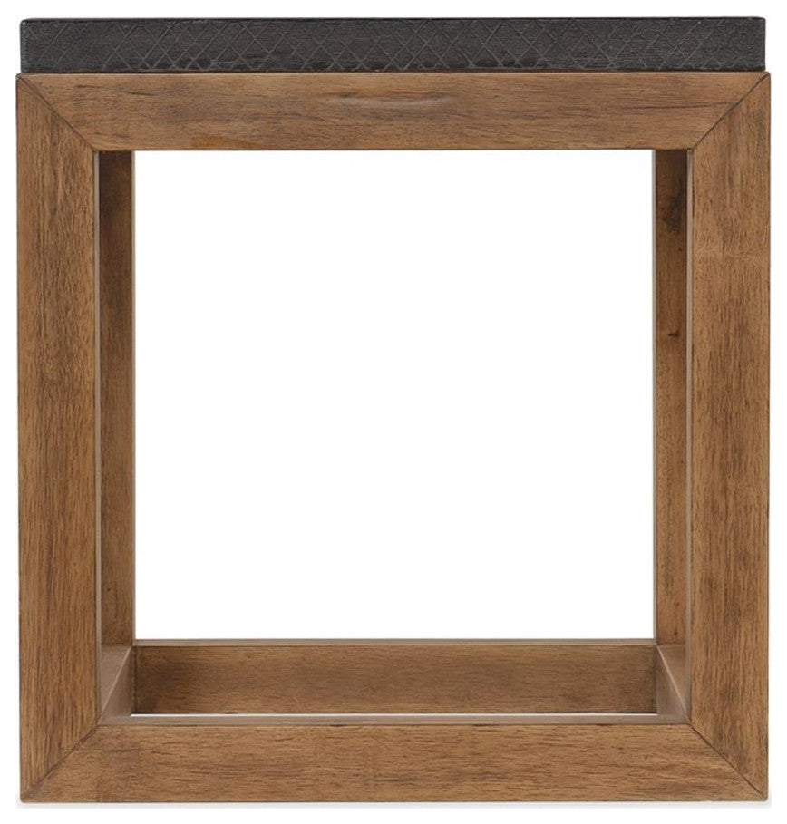 Hooker Furniture Big Sky Wood and Resin End Table in Brown Finish