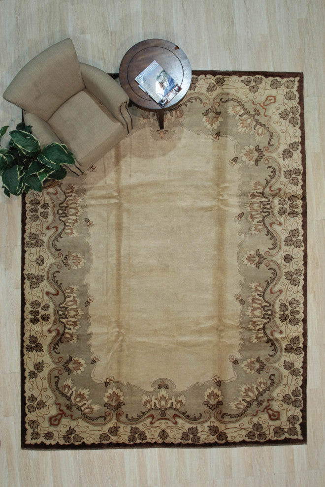 Beige Traditional oriental Ningxia Area Rug