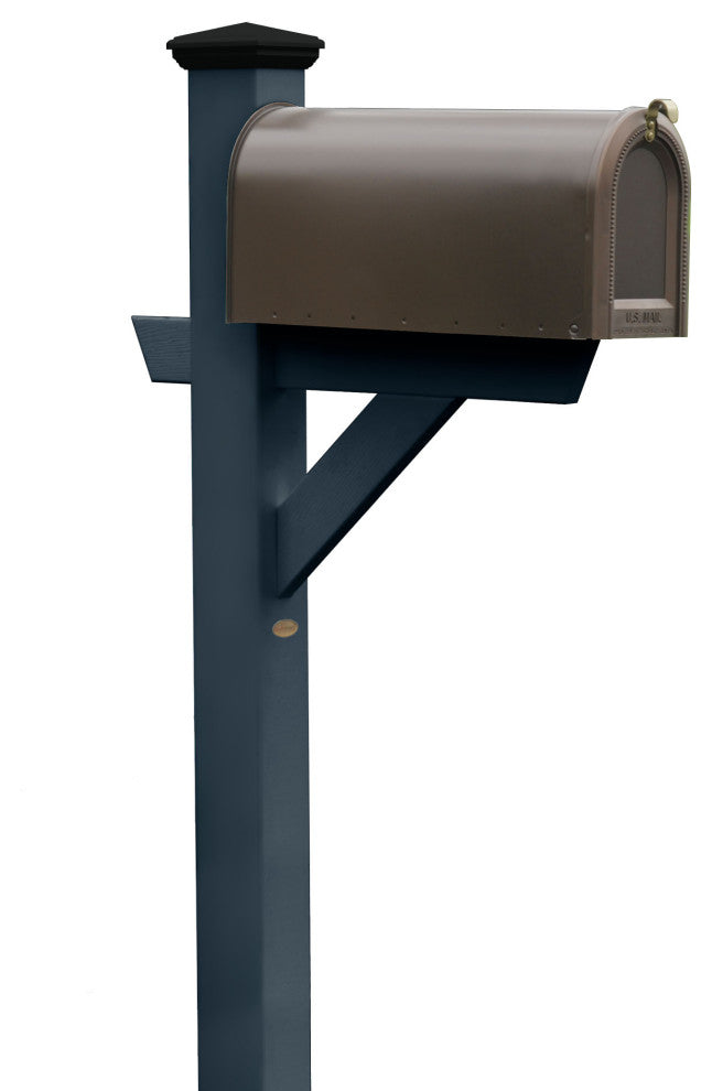 Hazleton Mailbox Post, Federal Blue