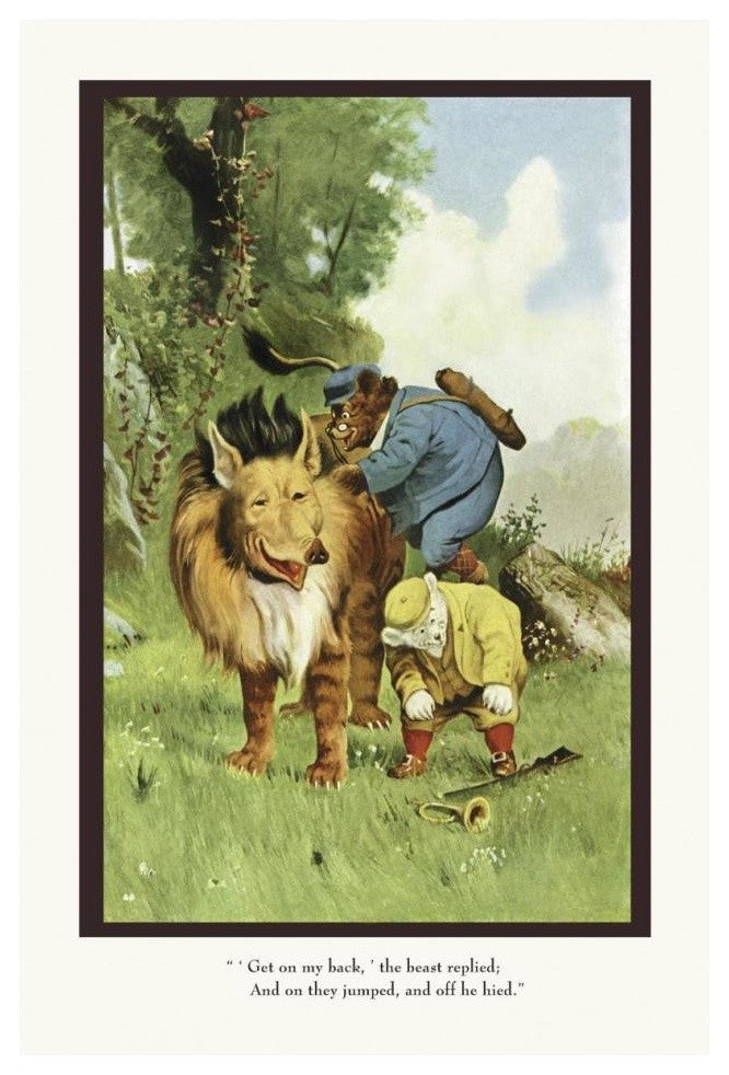 "Teddy Roosevelt's Bears: Get On My Back" Paper Print by R.K. Culver, 14"x20"