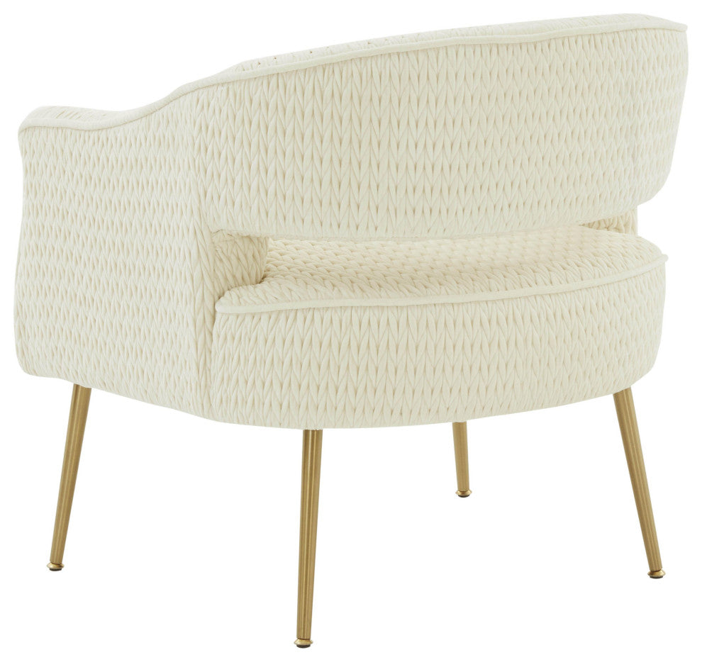 Diana Cream Velvet Accent Chair