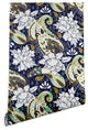 Deny Designs Marta Barragan Camarasa Paisley Bloom Wallpaper, Blue, 2'x8'