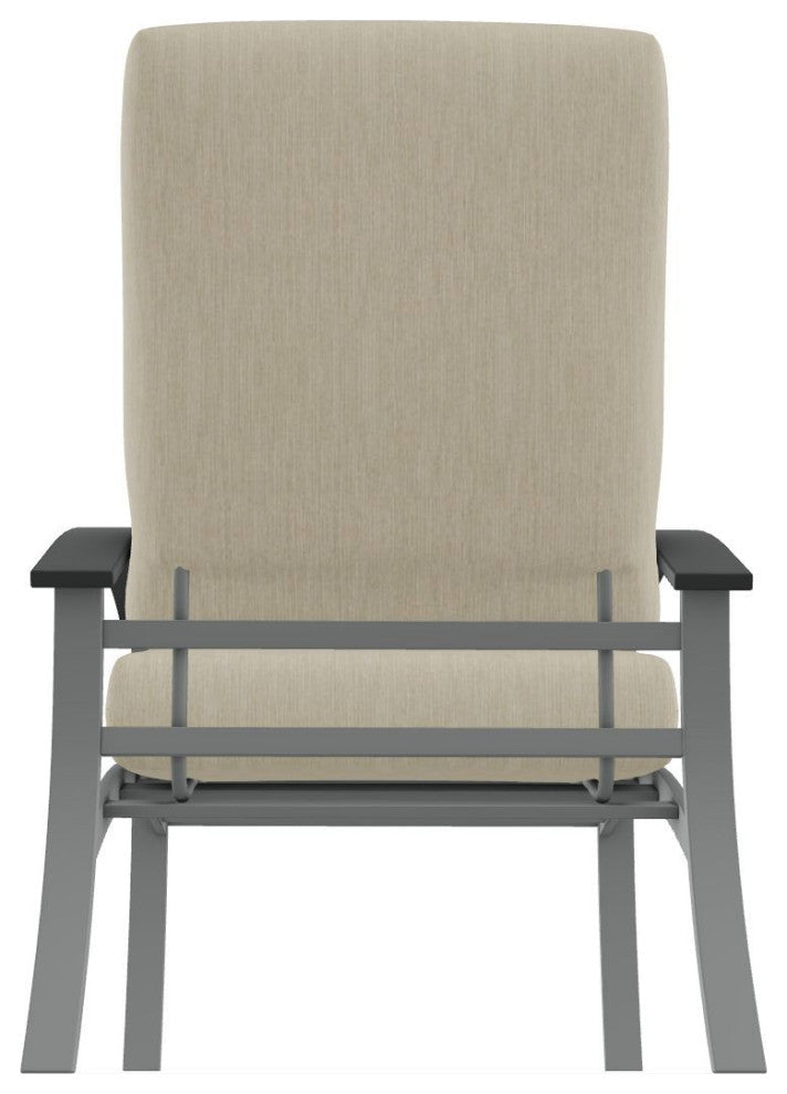 Belle Isle Cushion Deep Seating Outdoor Armchair, Huskie/Graphite