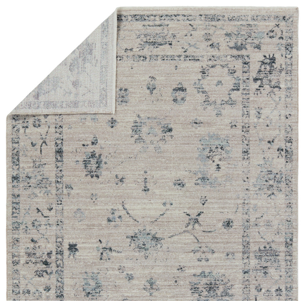 Vibe by Jaipur Living Adelaide Floral Blue/ Gray Area Rug 5'X7'6"