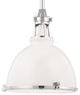 Massena, One Light 20-inch Pendant, White Polished Nickel Finish