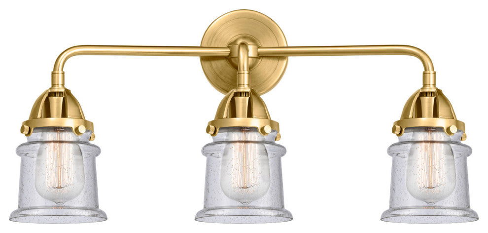 Innovations 288-3W-SG-G184S-LED Canton 3 Light 23.25 Vanity Light, Satin Gold