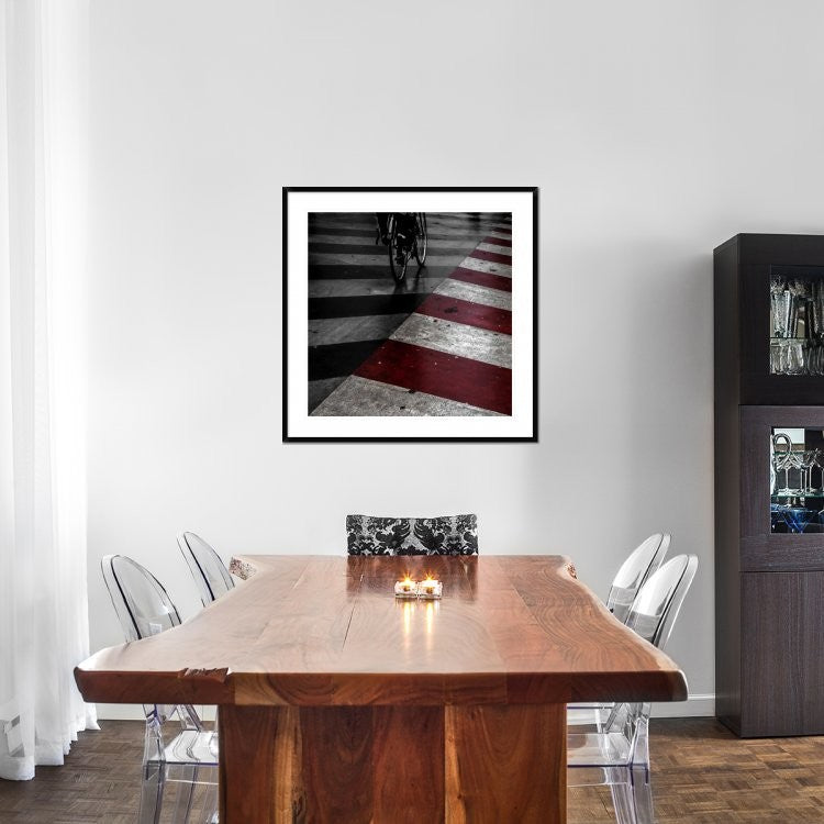 "Dirty Red" Framed Digital Print by Gilbert Claes, 38"x38"