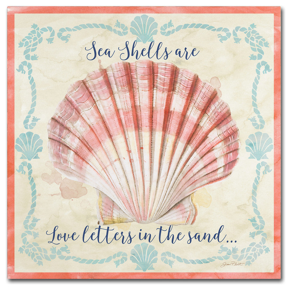 Jean Plout ''Sea Shells 1'' Canvas Art, 14x14