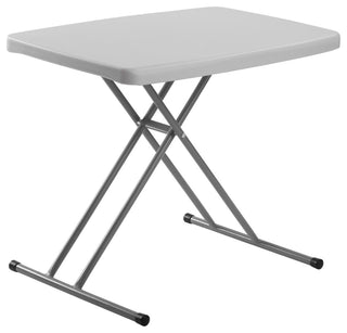 Commercialine 20 x 30 Height Adjustable Personal Folding Table, Speckled Grey
