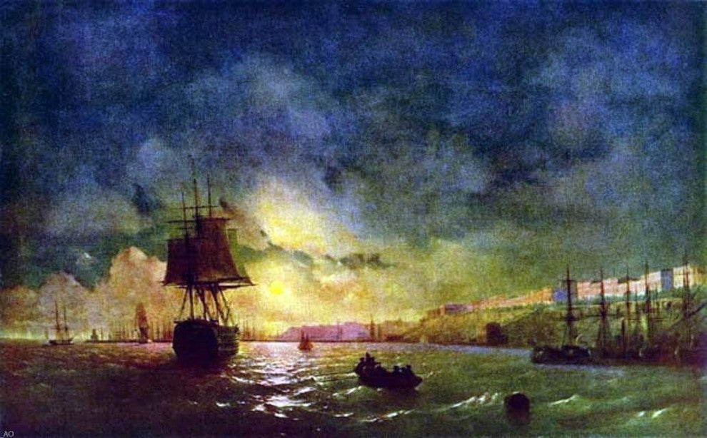 Ivan Constantinovich Aivazovsky Odessa at Night Wall Decal
