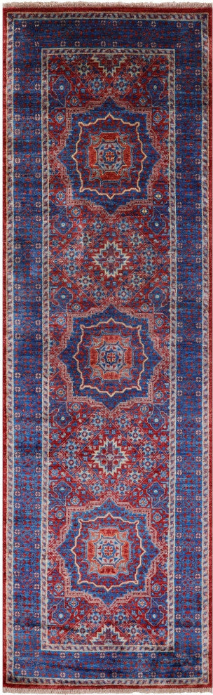 Runner Mamluk Hand Knotted Rug 2' 8" X 8' 7" - Q12287