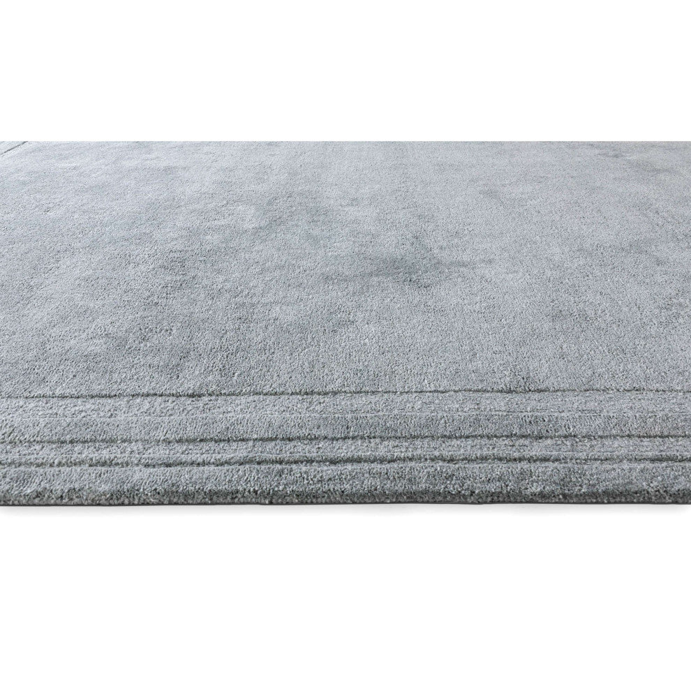 Obeetee Jaipur Loop Border Hand Tufted Rug, Gray, 6'x9'