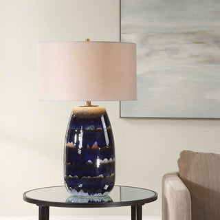 Uttermost Orleans Blue Glaze Table Lamp