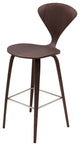 Satine Counter Stool, Mid Century Molded Plywood Counter Stool, Dark Walnut