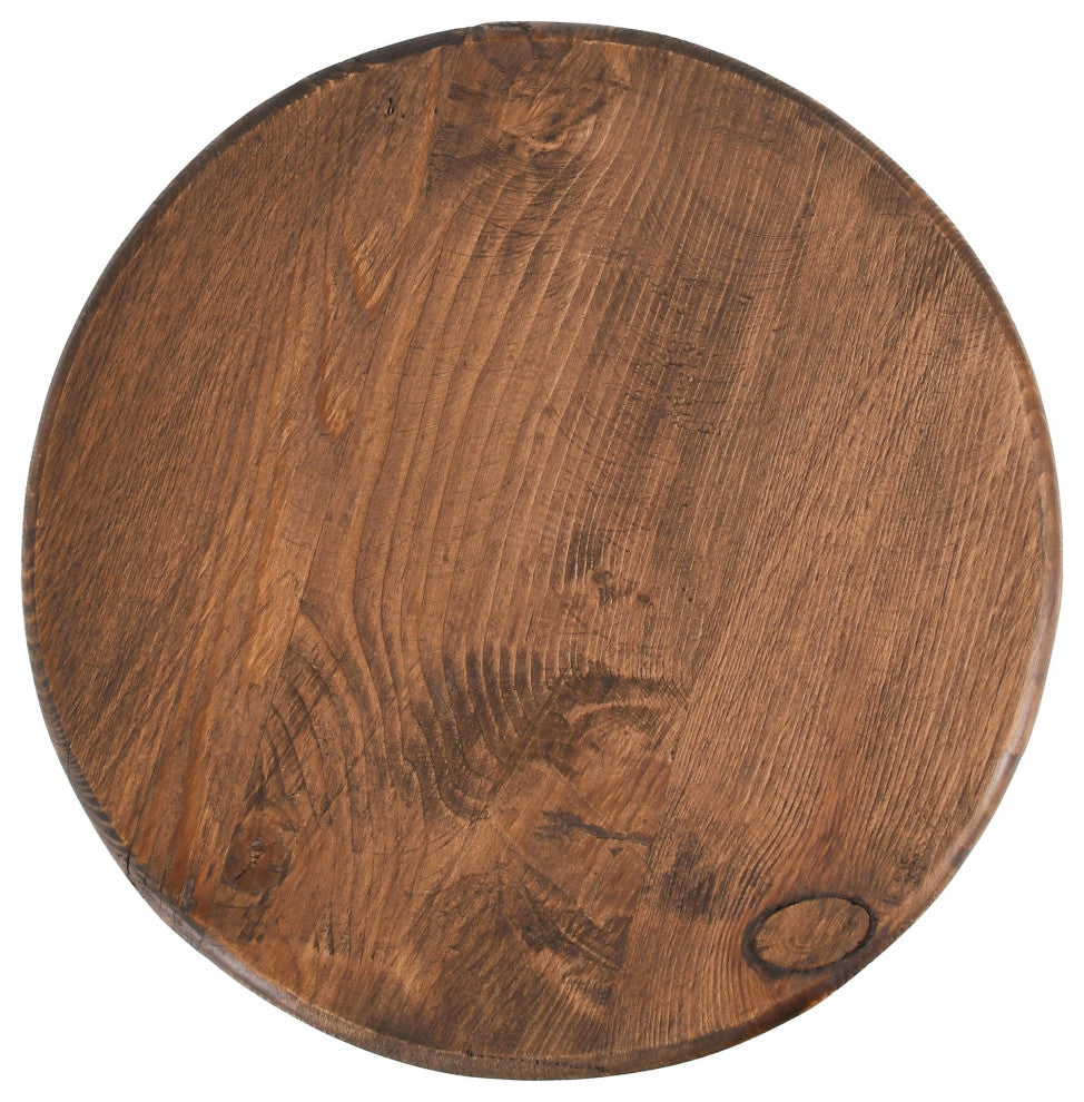 Piper Adjustable Counter Stool, Black Base, Natural Brown Top