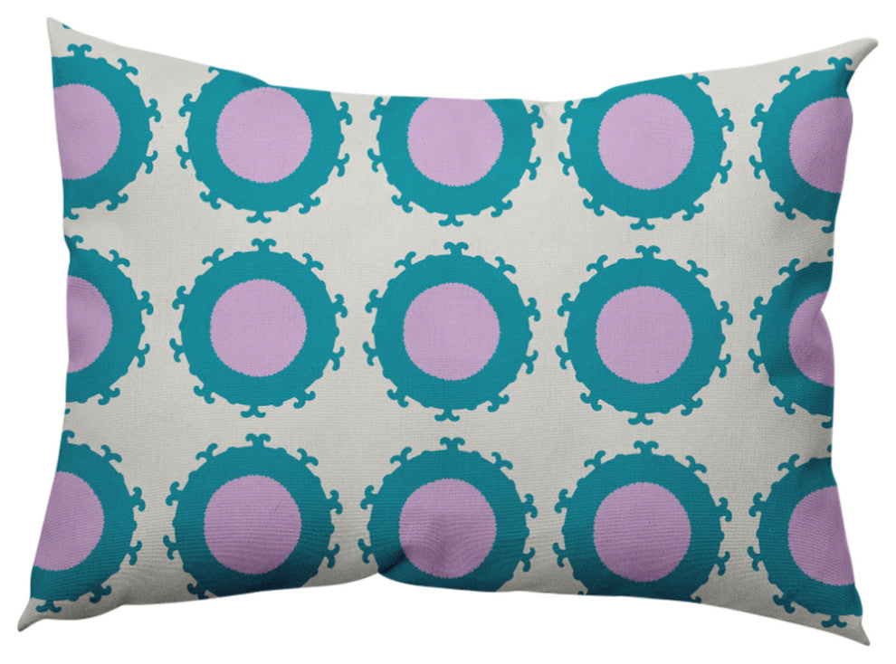 Pan Bubbles Decorative Throw Pillow, Lilac, 14"x20"