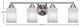 Paramount 4-Light Bath Bar, Brushed Nickel, 4" White Marble Glass