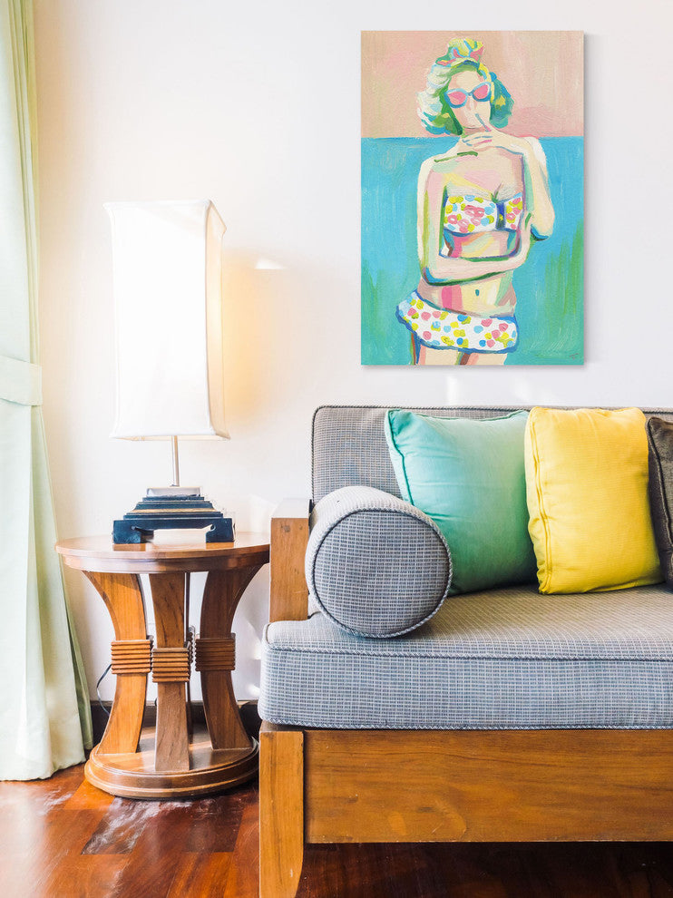 "Coquette" Painting Print on Wrapped Canvas, 40"x60"