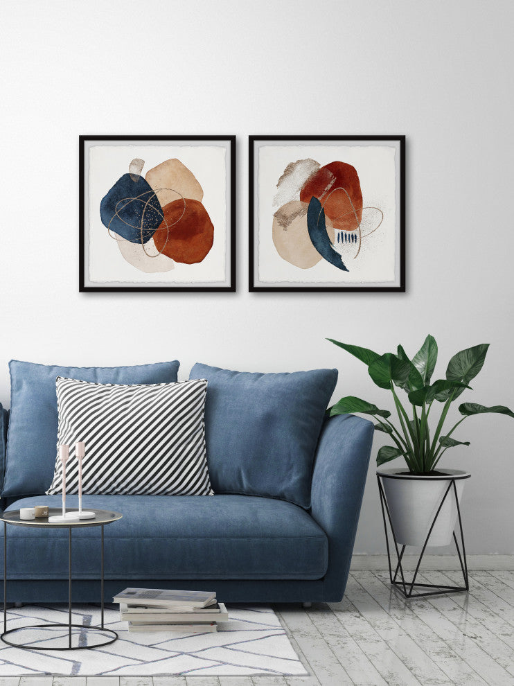 Stones of Nobody Diptych, 2-Piece Set, 12x12 Panels