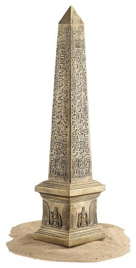 Classic Ancient Egyptian Statue Decorative Golden Obelisk Home Garden Sculpture