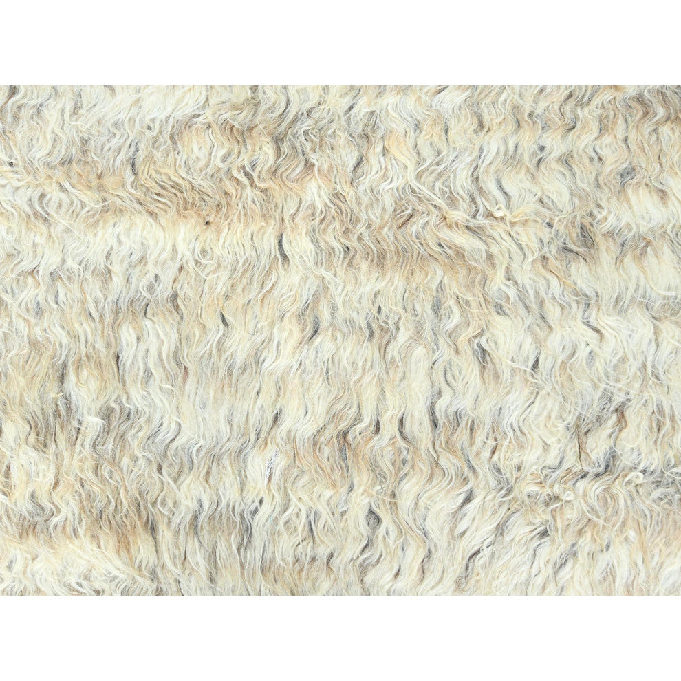 Ivory 100% Wool Hand Knotted Ben Ourain Moroccan Berber Round Rug 10'1"x10'