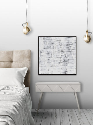 "Absolute Chaos" Floater Framed Painting Print on Canvas, 32x32