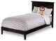 AFI Nantucket Twin XL Solid Wood Platform Bed with USB Charger in Espresso