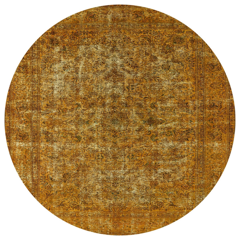 Ahgly Company Indoor Round Mid-Century Modern Area Rugs, 4' Round