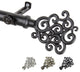 Fabritio 13/16 inch dia. Curtain Rod, Black, 48"-84"