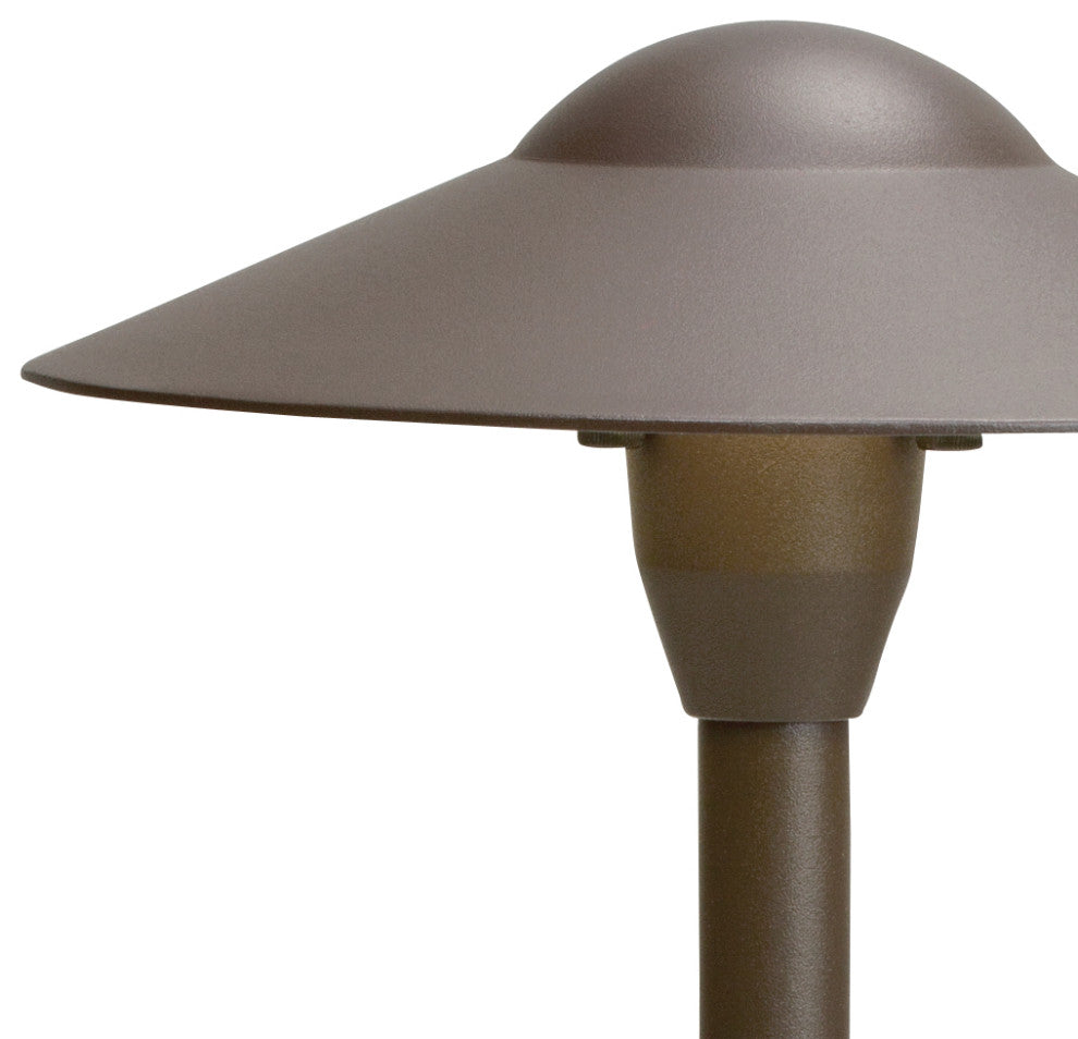 Textured Architectural Bronze 21" Cone Path and Spread 1-Light 12V, Pack of 6