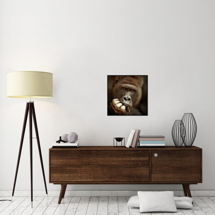 "Sense Of Life" Framed Canvas Giclee by Antje Wenner-Braun, 23x23"