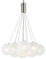 ET2 E25089-54 Burst 12 Light 27"W LED Pendant - Satin Nickel