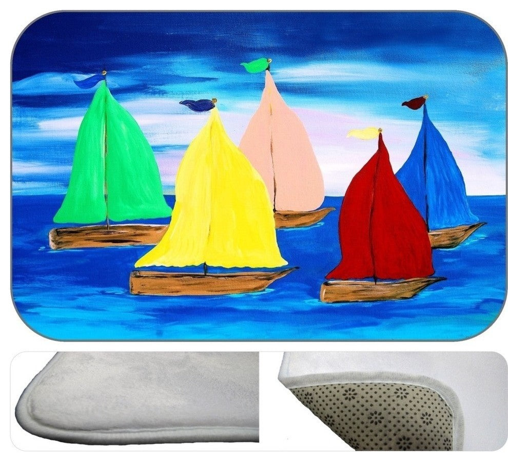 Sailing Plush Bth Mat, 30"x20"