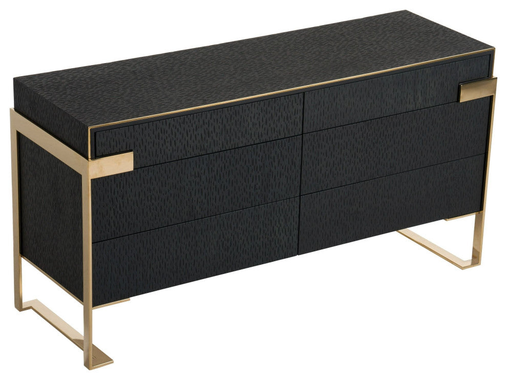 Modrest Rothsay Modern Wenge + Gold Dresser