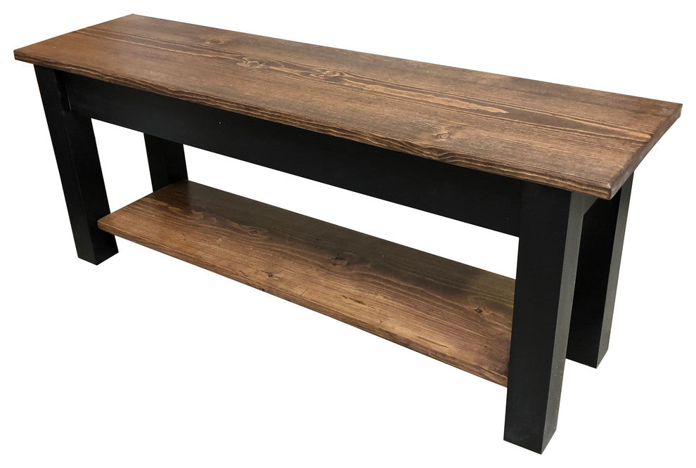 Laurent Bench With Shelf, 42"