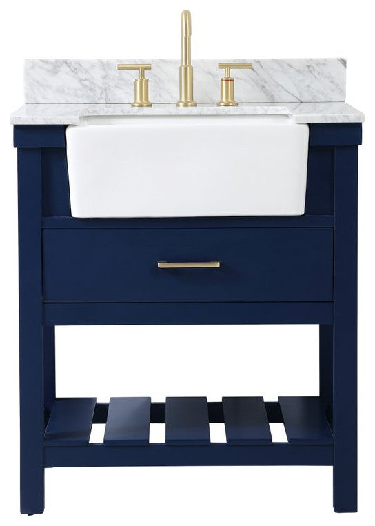 Home Living 22" Farmhouse Blue-Light Bathroom Vanity